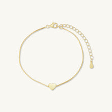 Solid Heart Chain Bracelet - Adult