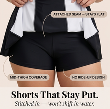 Soliera – Plus-Size Halter Swimdress with Boy Shorts