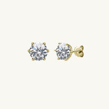 Solitaire Moissanite Stud Earrings 0.5 Carat