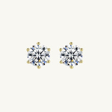 Solitaire Moissanite Stud Earrings 0.5 Carat
