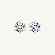 Solitaire Moissanite Stud Earrings 0.5 Carat