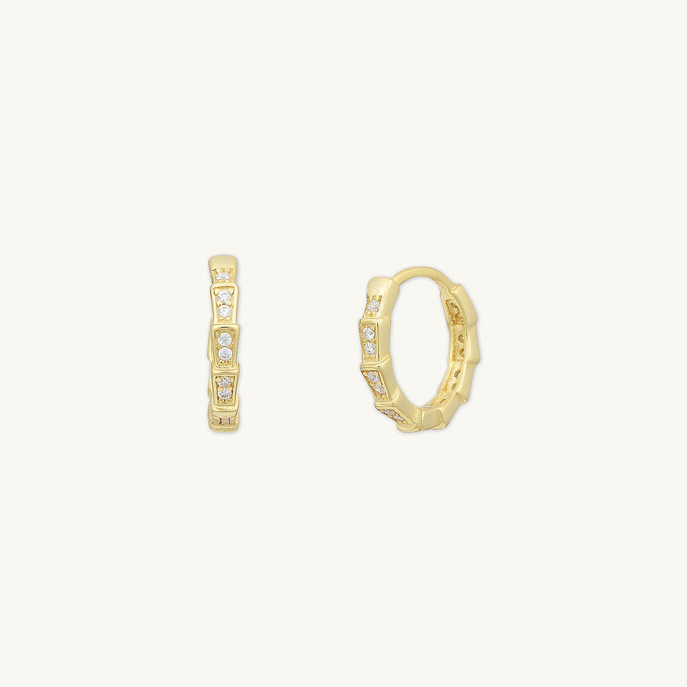 Spark Sapphire Hoop Earrings