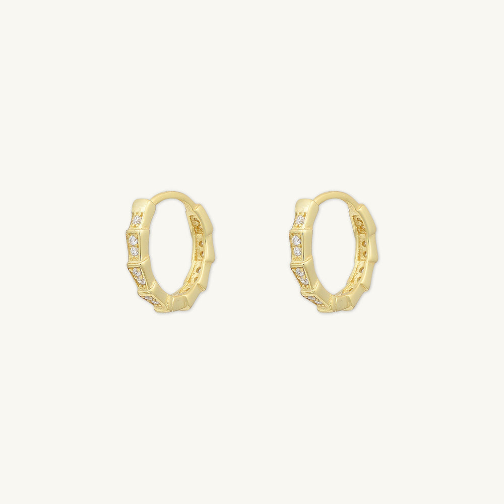Spark Sapphire Hoop Earrings
