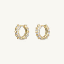Spike Zirconia Huggie Earrings