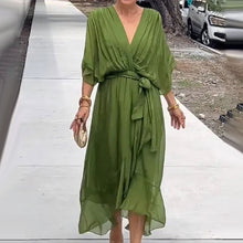 Women's Wrap Dress Aceline – Deep V Neckline and Waist Belt for an Elegant and Flattering Fit