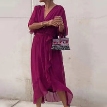 Women's Wrap Dress Aceline – Deep V Neckline and Waist Belt for an Elegant and Flattering Fit