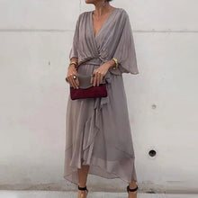 Women's Wrap Dress Aceline – Deep V Neckline and Waist Belt for an Elegant and Flattering Fit