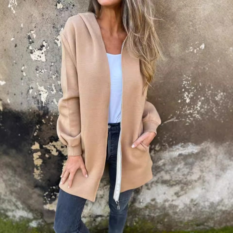 Juliana Spring Dress for Women – Lightweight Minimalist Coat with Zipper & Comfortable Fit for Everyday