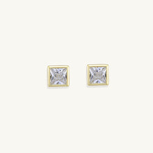 Square Cubic Zirconia Studs