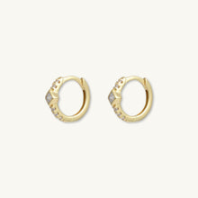 Square Zirconia Huggie Earrings