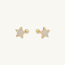 Star Sapphire Barbell Stud Cartilage Earrings