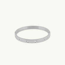 Star Sapphire Hinged Bangle Bracelet