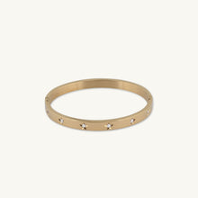 Star Sapphire Hinged Bangle Bracelet