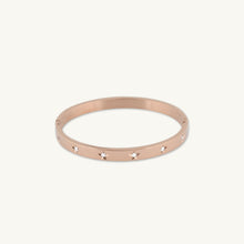 Star Sapphire Hinged Bangle Bracelet