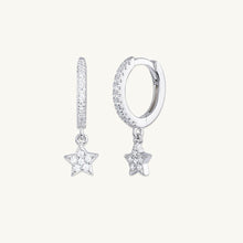 Star Sapphire Hoop Earrings