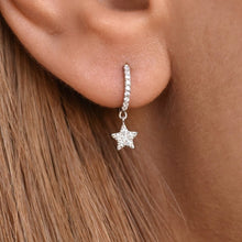 Star Sapphire Hoop Earrings