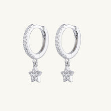 Star Sapphire Hoop Earrings