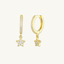 Star Sapphire Hoop Earrings