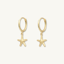 Starfish Hoop Huggie Earrings