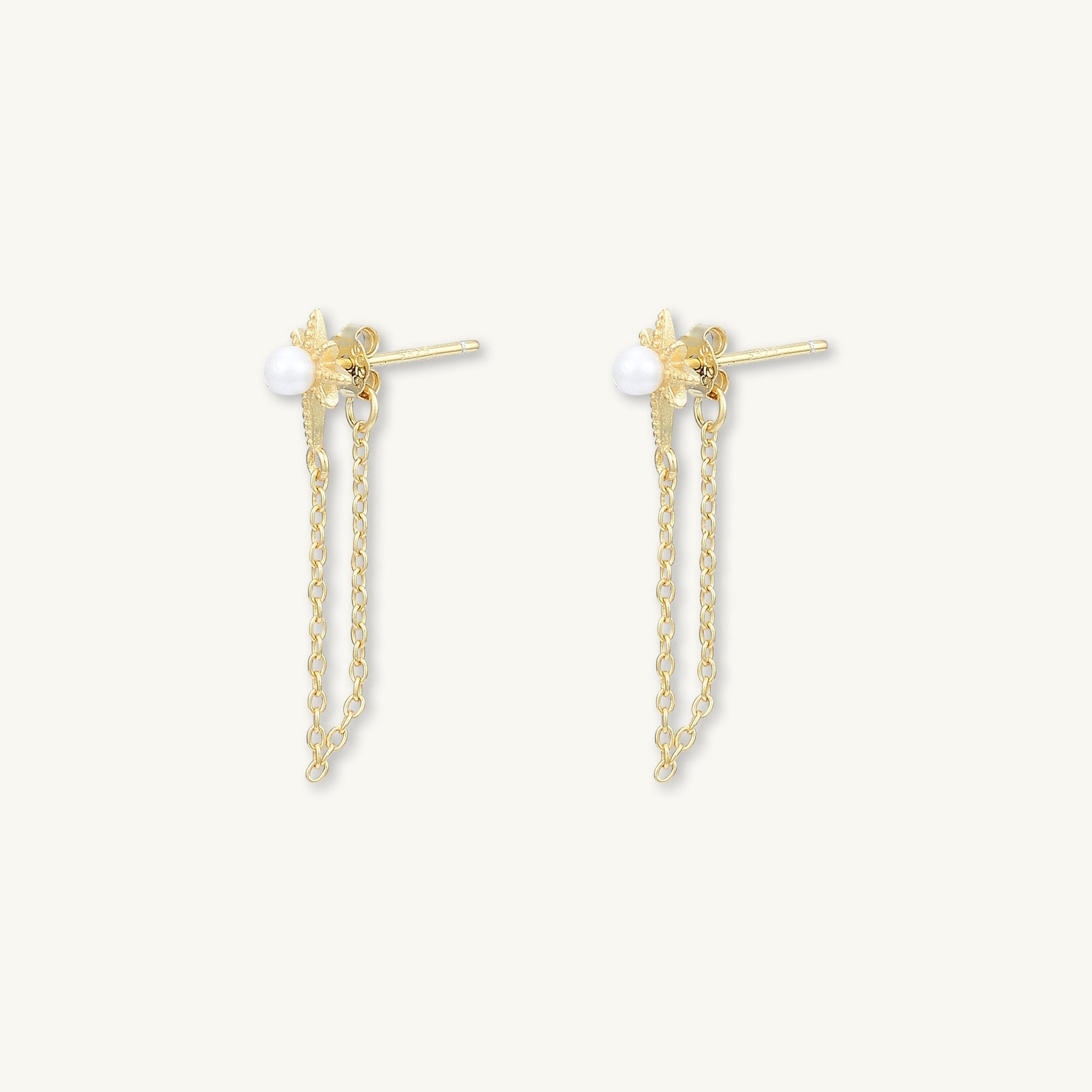 Starlight Pearl Dangling Earrings
