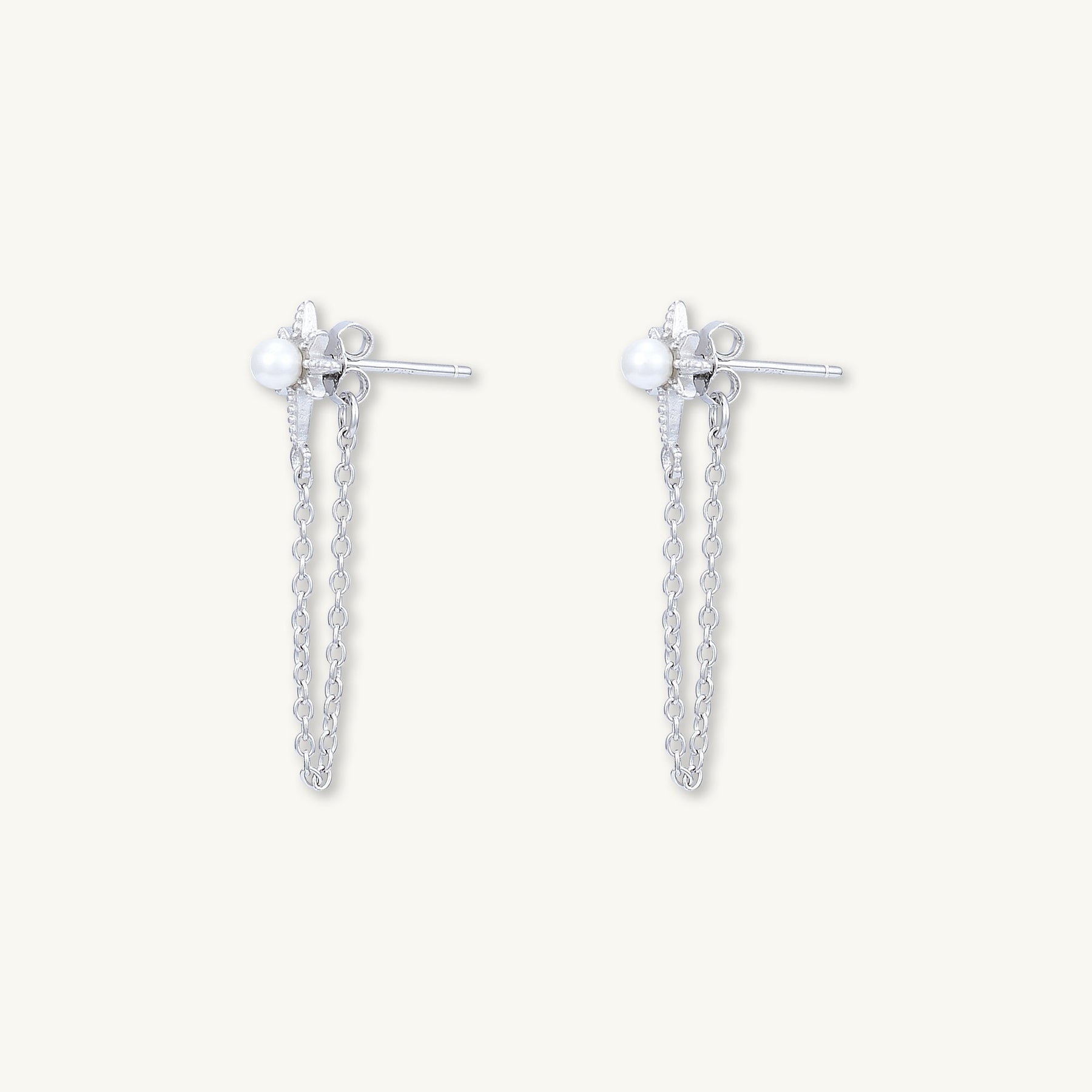 Starlight Pearl Dangling Earrings