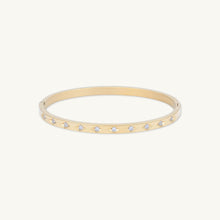 Starry Zirconia Hinged Bangle Bracelet