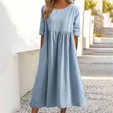 Noelle Summer Dress Women – Lightweight Midi Dress with Loose Fit for a Casual Summer Look