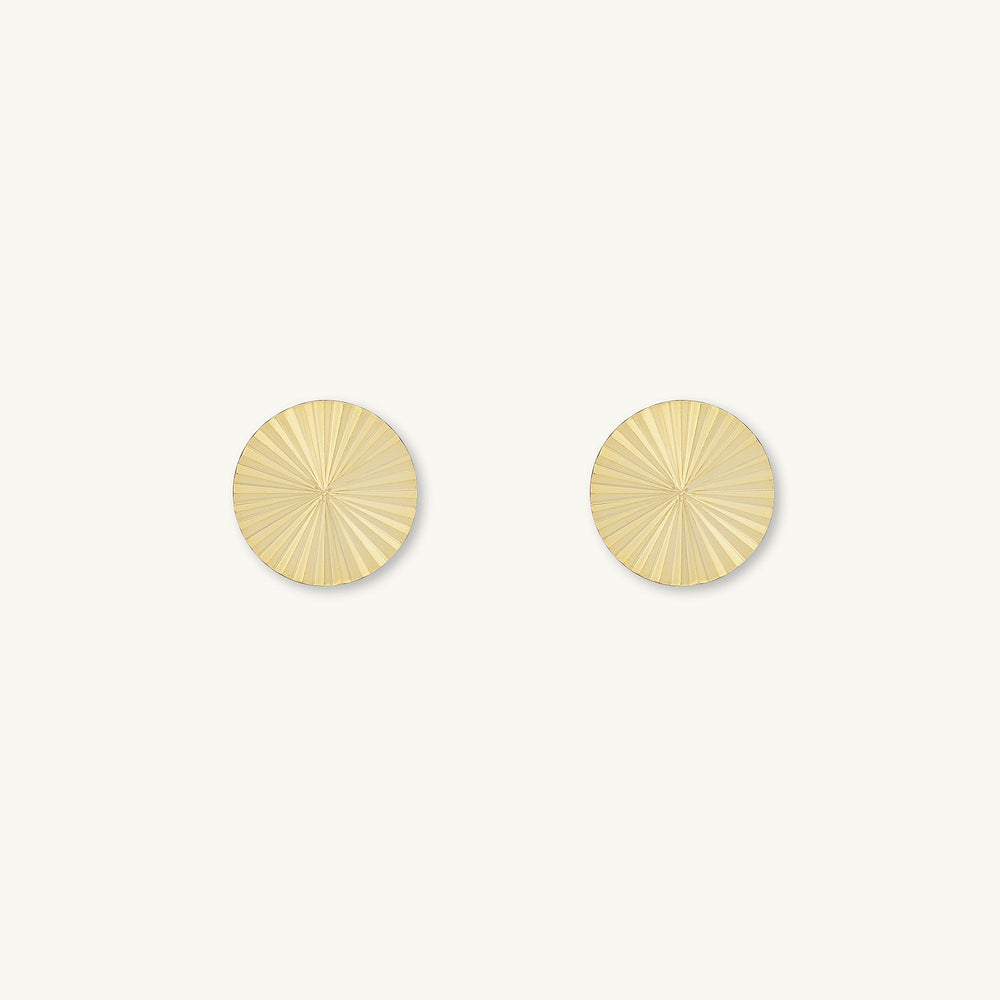 Sunbeam Disc Stud Earrings