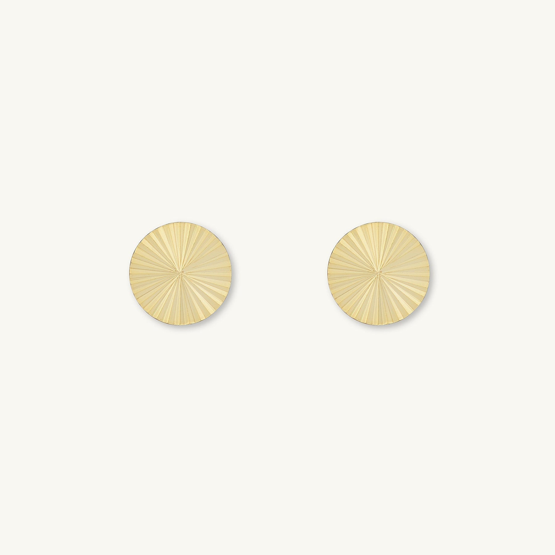 Sunbeam Disc Stud Earrings