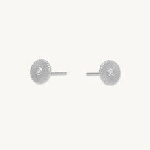 Sunbeam Sapphire Disc Stud Earrings