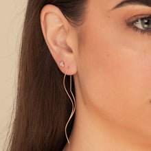 Swirl Threader Chain Earrings
