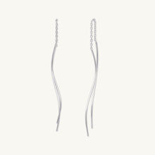 Swirl Threader Chain Earrings