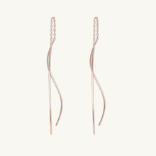 Swirl Threader Chain Earrings