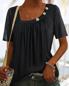 T-shirt Woman Macey – Comfortable Cotton T-shirt with Round Neck & Short Sleeves