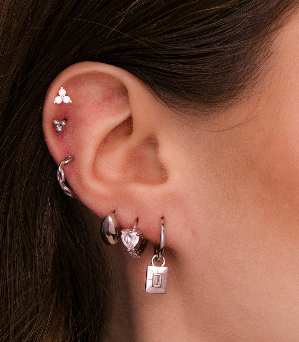 Talisman Zirconia Hoops Earrings