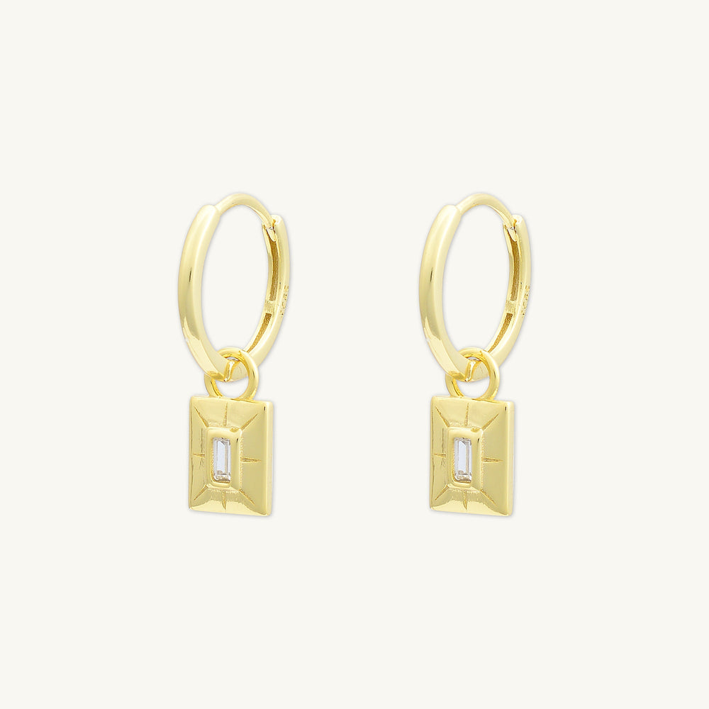 Talisman Zirconia Hoops Earrings