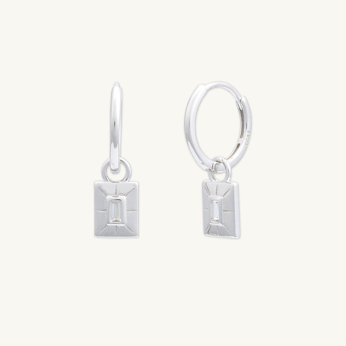 Talisman Zirconia Hoops Earrings