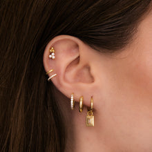 Talisman Zirconia Hoops Earrings