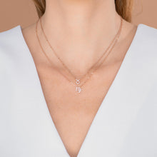 Taurus Sapphire Charm Zodiac Star Sign Necklace