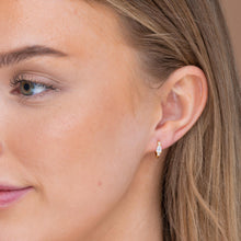 Teardrop Sapphire Huggie Earrings