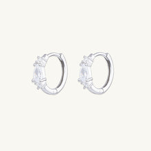 Teardrop Sapphire Huggie Earrings
