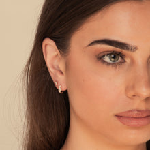 Teardrop Sapphire Huggie Earrings