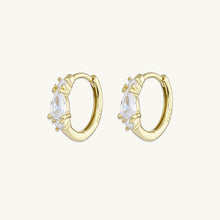 Teardrop Sapphire Huggie Earrings