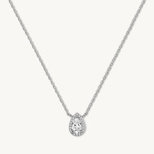 Teardrop Solitaire Moissanite Necklace 1 Carat
