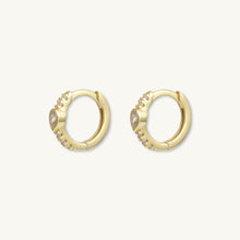 Teardrop Zirconia Huggie Earrings