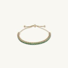 Tennis Emerald Drawstring Adjustable Bracelet