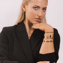 Tennis Emerald Drawstring Adjustable Bracelet