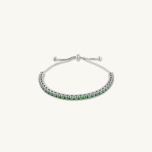 Tennis Emerald Drawstring Adjustable Bracelet