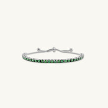 Tennis Emerald Drawstring Adjustable Bracelet