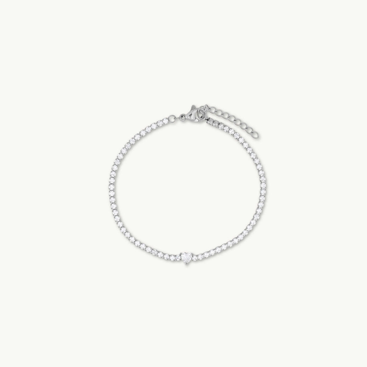 Tennis Heart Sapphire Bracelet